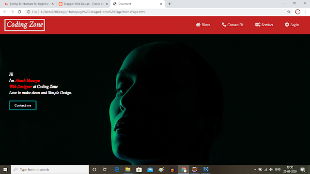 how to create a website homepage using html and css only