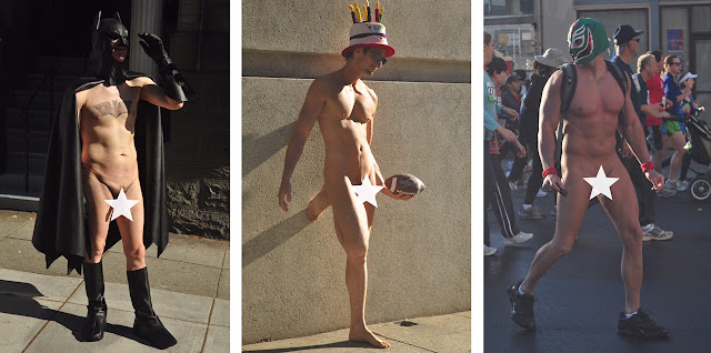 Bay to Breakers in San Francisco naked American men male exposed Bay to Breakers San Francisco erect penis cock