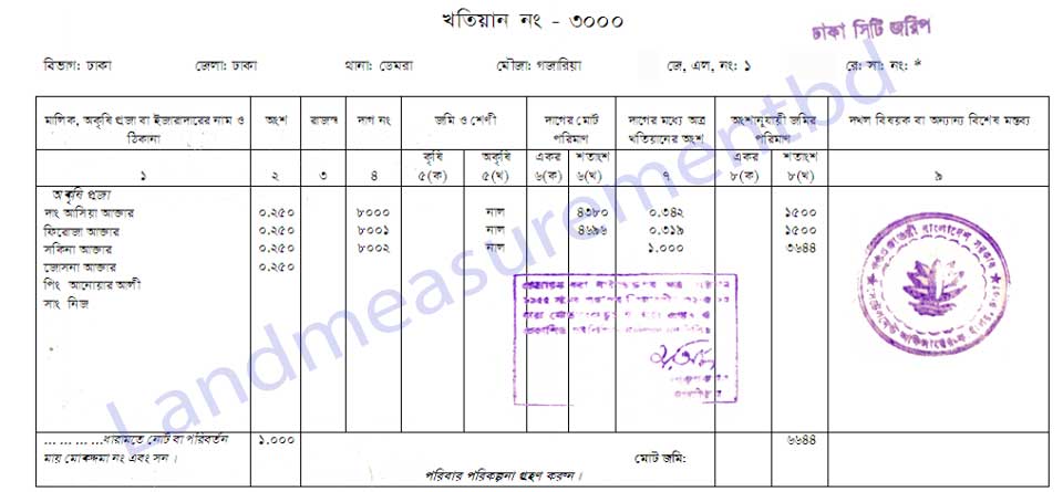 Online Khatian Check BD খতিয়ান অনুসন্ধান eporcha.gov.bd