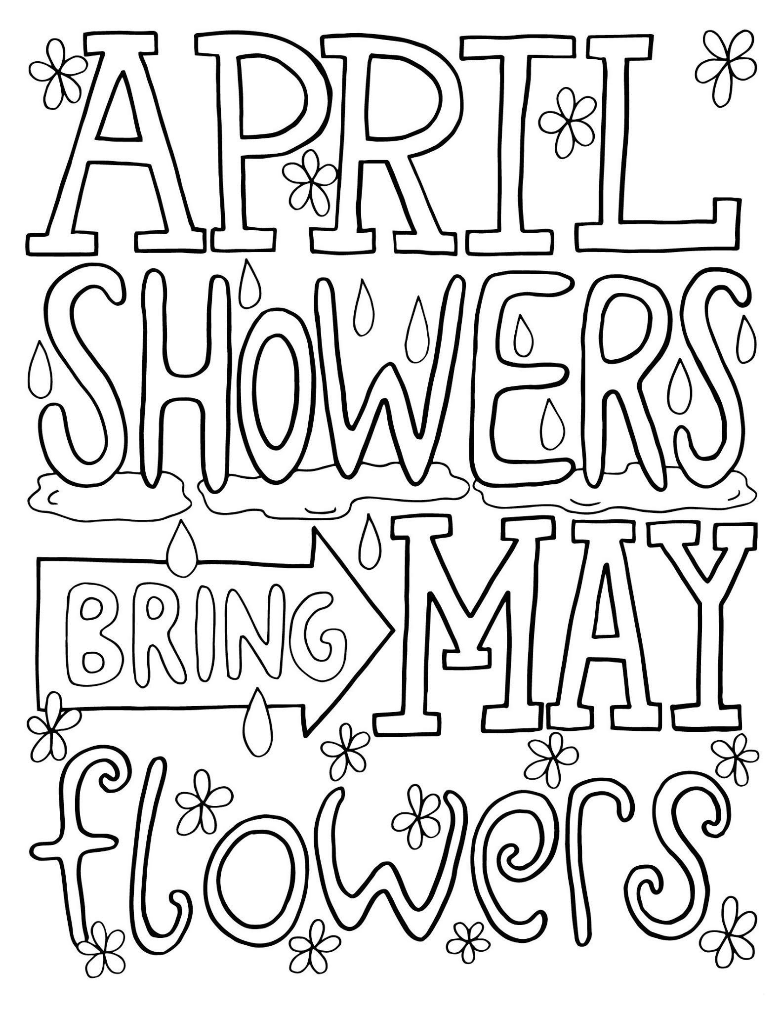 April Coloring Pages Coloring Print