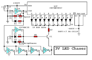 3V LED Chaser | Electronic Projects