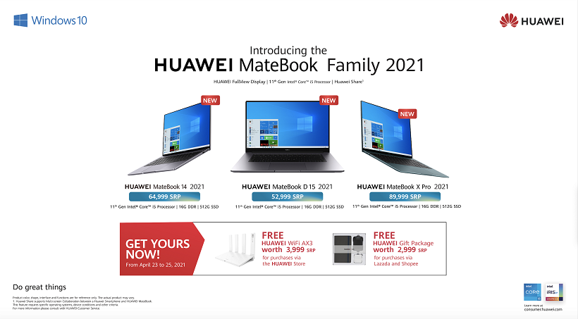 Huawei officially announces HUAWEI MateBook Family 2021 Laptops