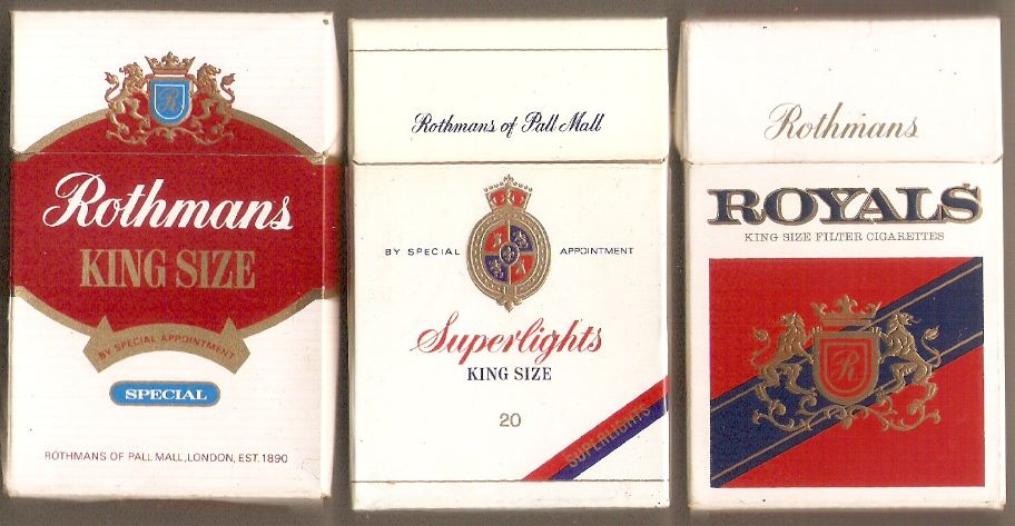 Συλλογή από πακέτα τσιγάρων: Rothmans