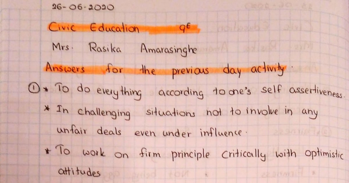 Civic Education -Grade 9