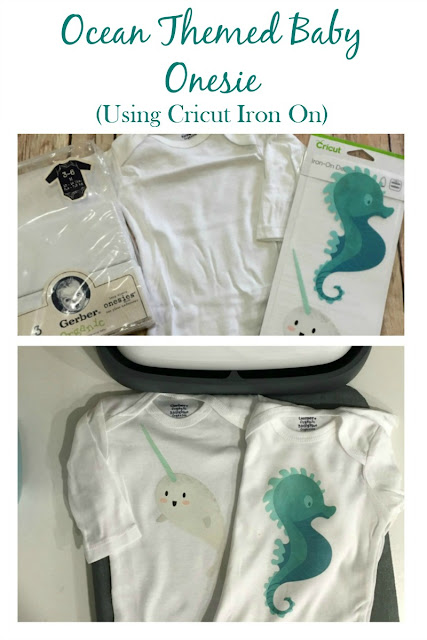 Use Cricut's new Iron On designs to make a DIY baby shower gift that only takes about 5 minutes. All you need is an iron or EasyPress! 