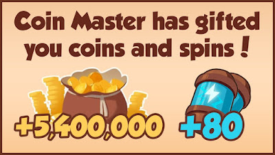 Coin Master Free 6 Million Coins + 80 Spins