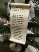 Bible scroll ornaments