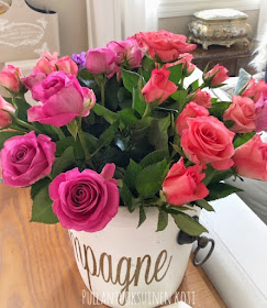 #ruusu #ruusuja #ruusukimppu #kukkia #rose #roses #rivieramaison #champange #champagecooler #pinkroses #pinkflowers #flower