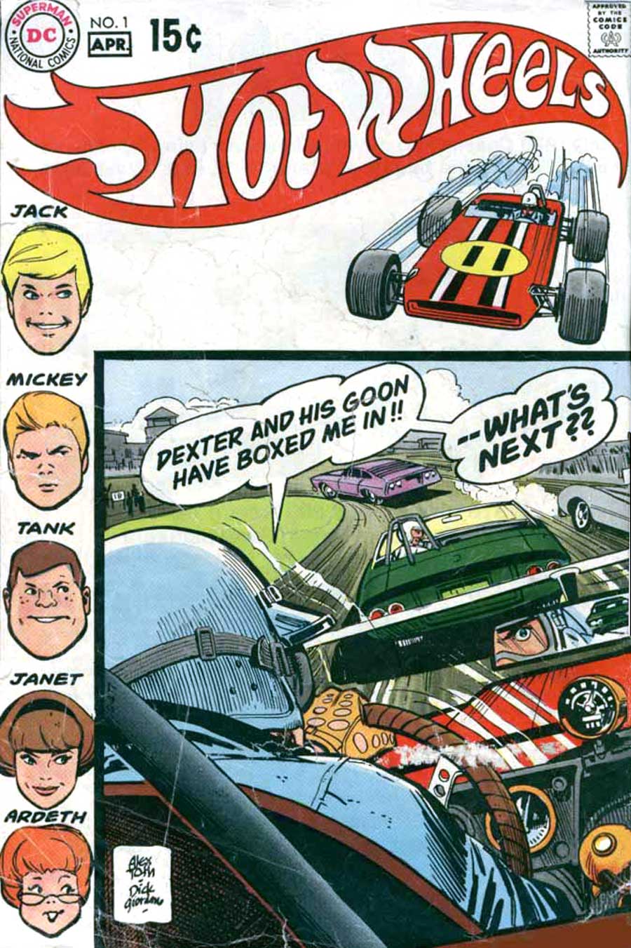 Hot Wheels 1 Alex Toth art & cover Pencil Ink