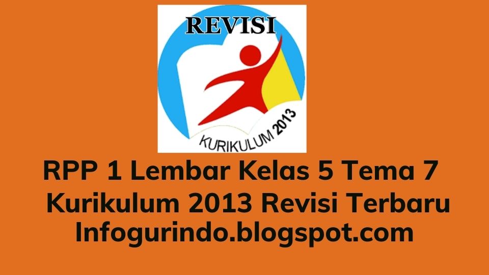 RPP 1 Lembar K13 Kelas 5 Tema 7 Semester 2 Revisi 2020