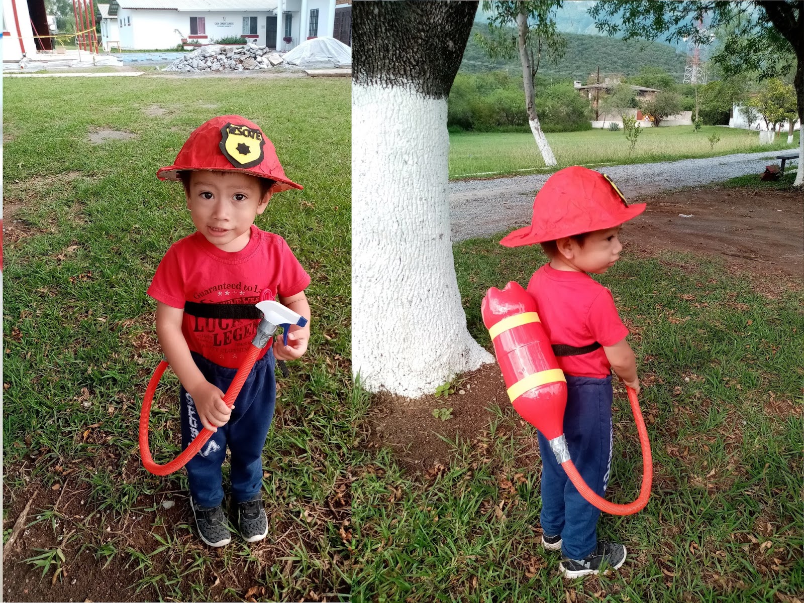 Los peques del REY: 🔺Traje de bombero para niños [Casero] - Disfraz de  bombero 🧑‍🚒