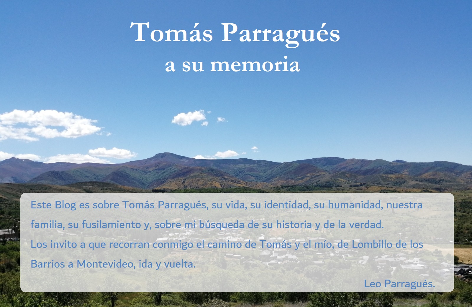Tomás Parragués - A su memoria