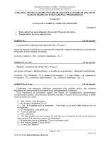 Subiecte Limba Franceza - titularizare 2011
