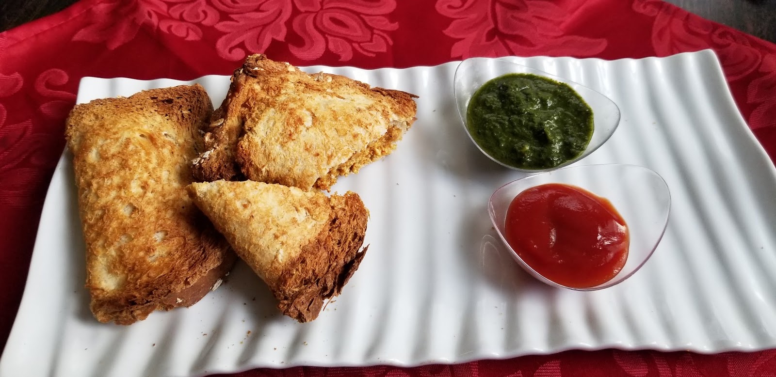 Yummy food in Tummy Paneer Puff in Airfryer