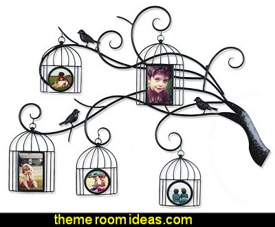 Tree Branch Bird Cage Family Photo Frame Picture Holder Metal Wall Art Decor Tree Branch Bird Cage Family Photo Frame Picture Holder Metal Wall Art Decor