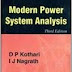 Modern Power System Analysis by D.P Kothari and I J Nagrath