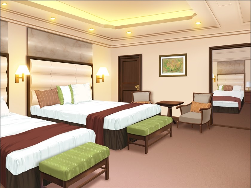 Anime Landscape Anime Hotel Room Background