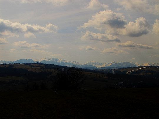 Tatry widziane z Podhala. Tatry widziane z Podhala.