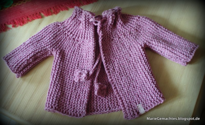 Babyjacke In Einem Stück Stricken Anleitung Kostenlos