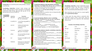 Conjunctions Worksheets- English grade 5- week 8 Q1 - The Teacher's Craft