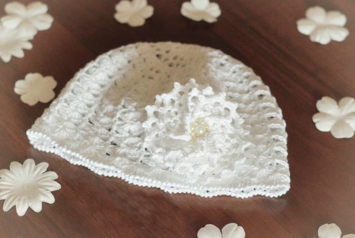 Babyhug Straw Hat Flower Design with Bow Applique and Purse - Cream main image 1