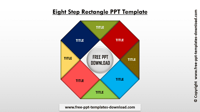 8 Steps Square Triangular PPT Template Download