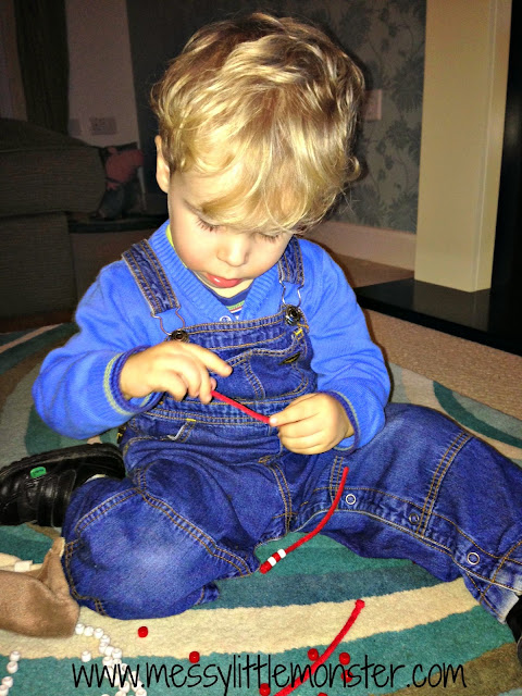 how to make candy cane ornaments with pony beads