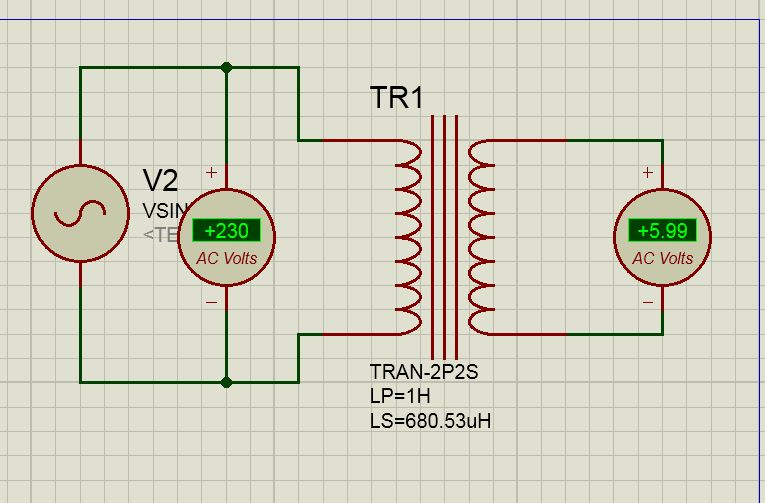 Transformer Configuration in Proteus Embedded System Desgin