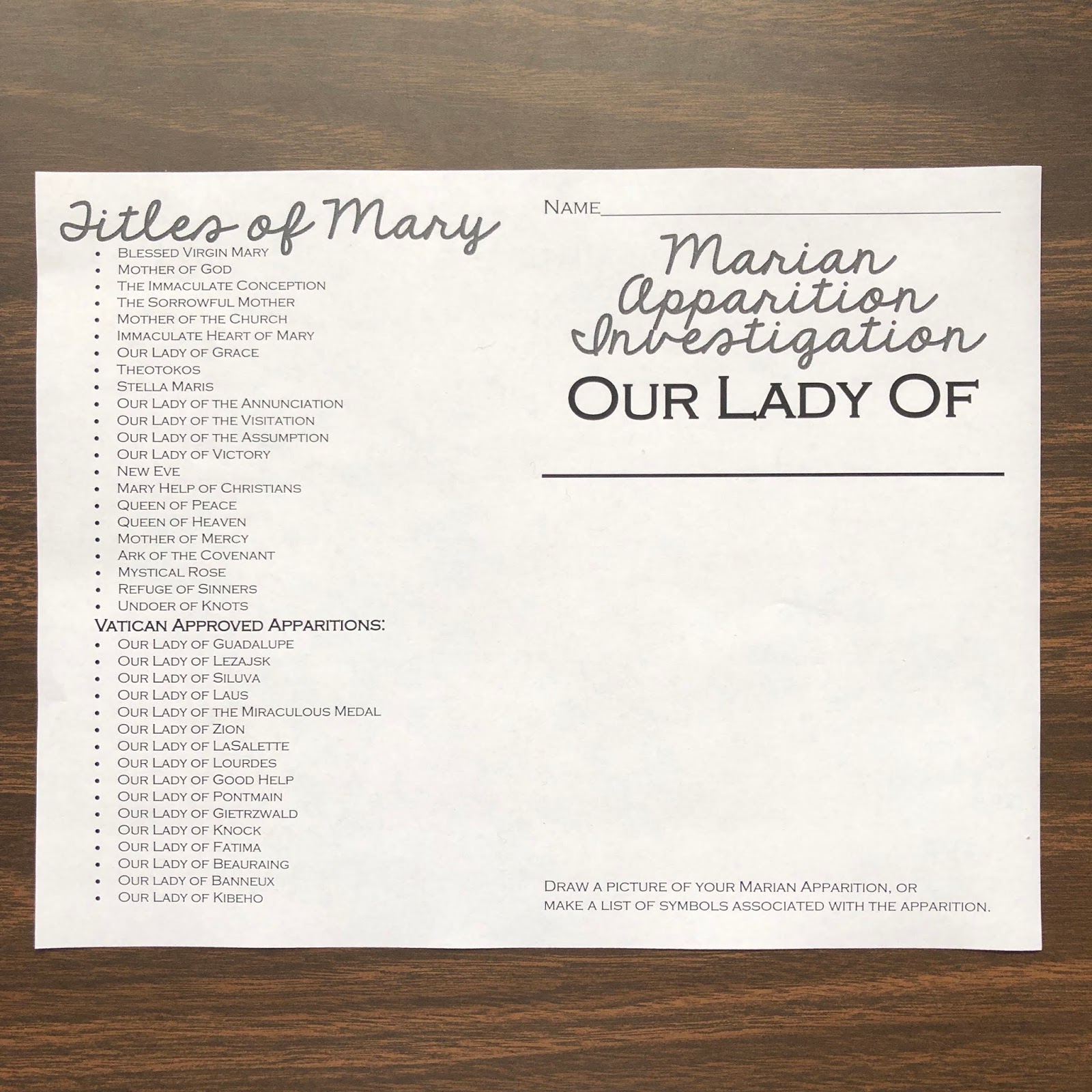 Look to Him and be Radiant Marian Apparition Investigation