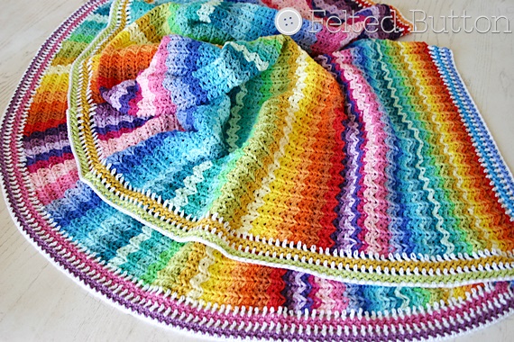 Illuminations Blanket Free Crochet Pattern by Felted Button