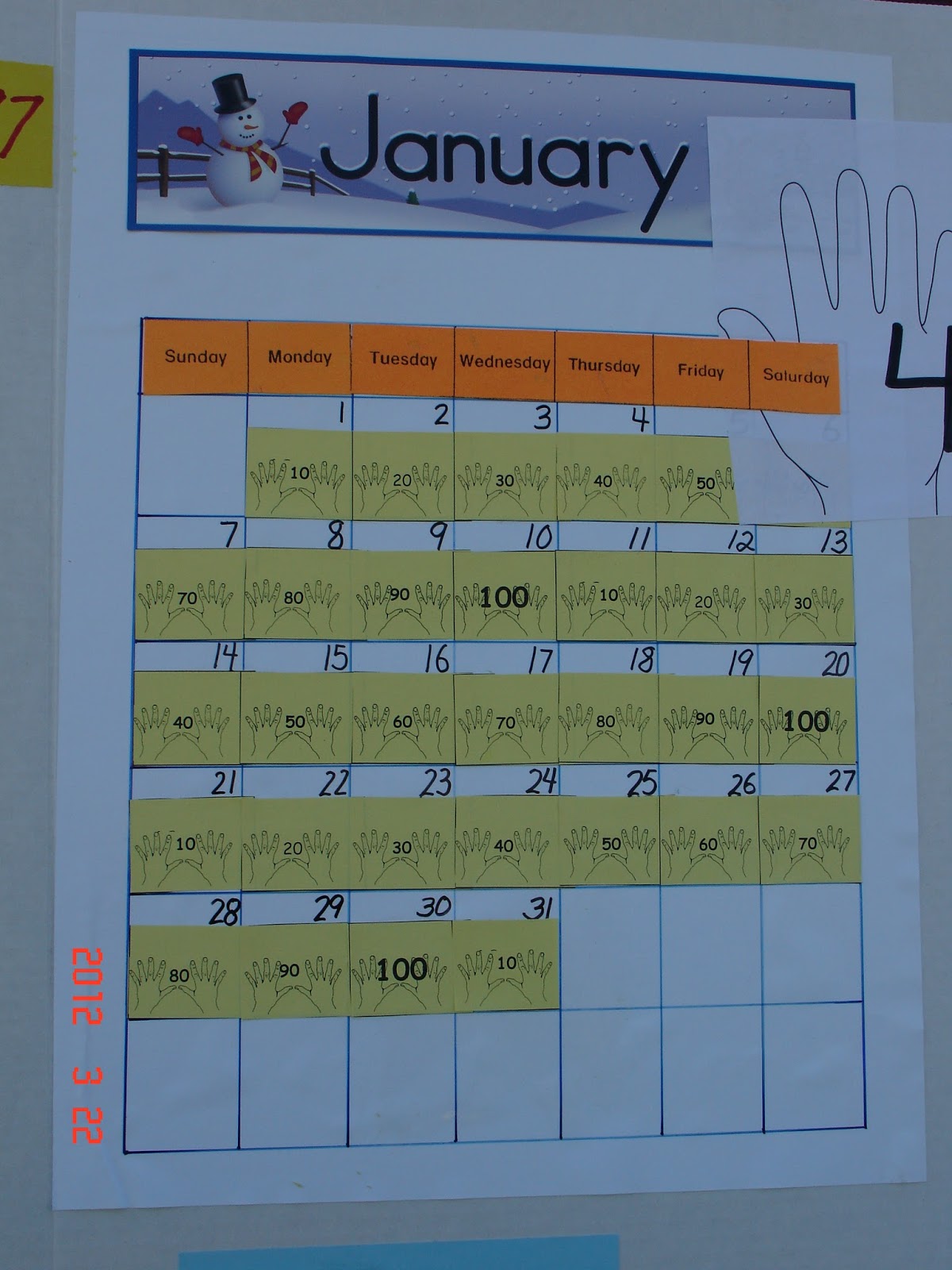 MultiGrade Matters Ideas for a Split Class January Daily Calendar