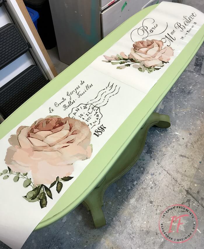 French Console Table Makeover With Chatellerault Furniture Transfer