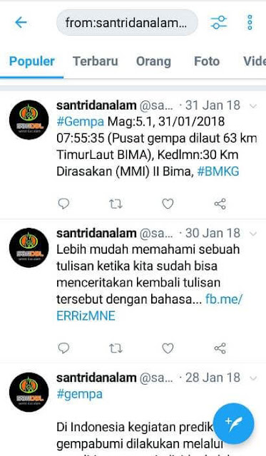 Pencarian Tweet Berdasarkan Tanggal, Bulan, Tahun