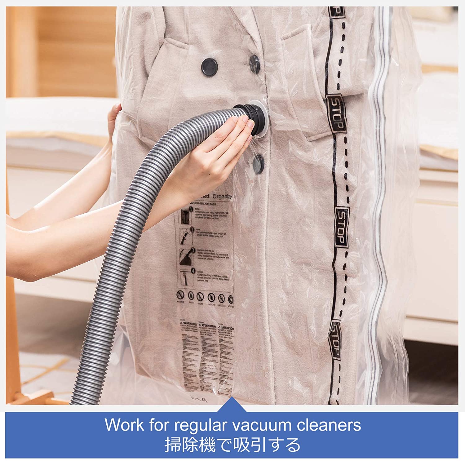 Vacuum Space Saver Bags for Clothes buy on Amazon and Aliexpress