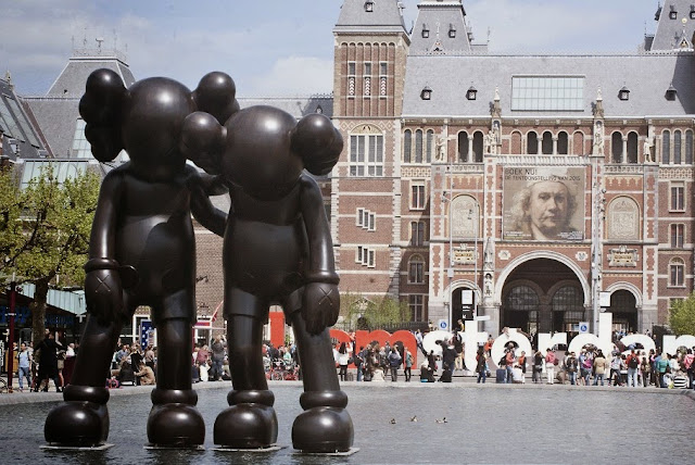 It's been 16 years since graffiti artist from New Jersey turned one of his iconic characters he's been posting around Manhattan into a 3D vinyl toy. Decade and half later Kaws is a world renown and respected fine artist and is currently showing his large sculptures as a part of Artzuid project in Amsterdam along with such names as Ai Weiwei or Frank Stella.