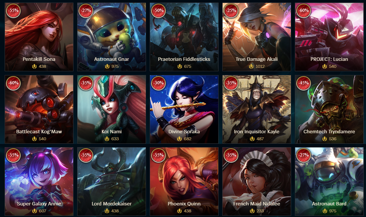 Champion & Skin Sale: Week of May 31st - PBE News - Deutsches League of  Legends Forum - Boards of Legends