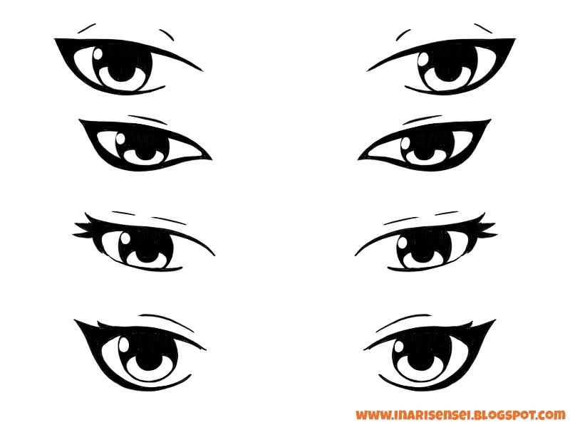 Les Cours Mangas D Inari Sensei Tutoriel Les Differentes Formes Des Yeux Mangas