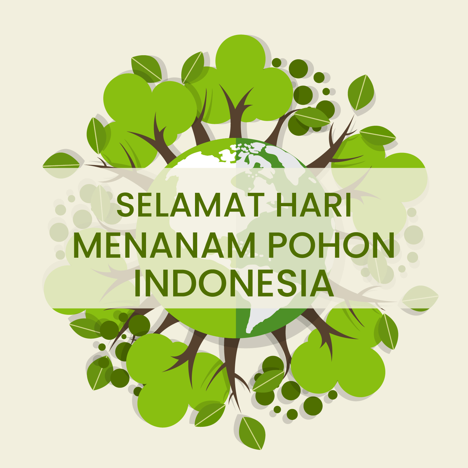 Poster Gambar Ucapan Selamat Hari Menanam Pohon Indonesia - 28 November