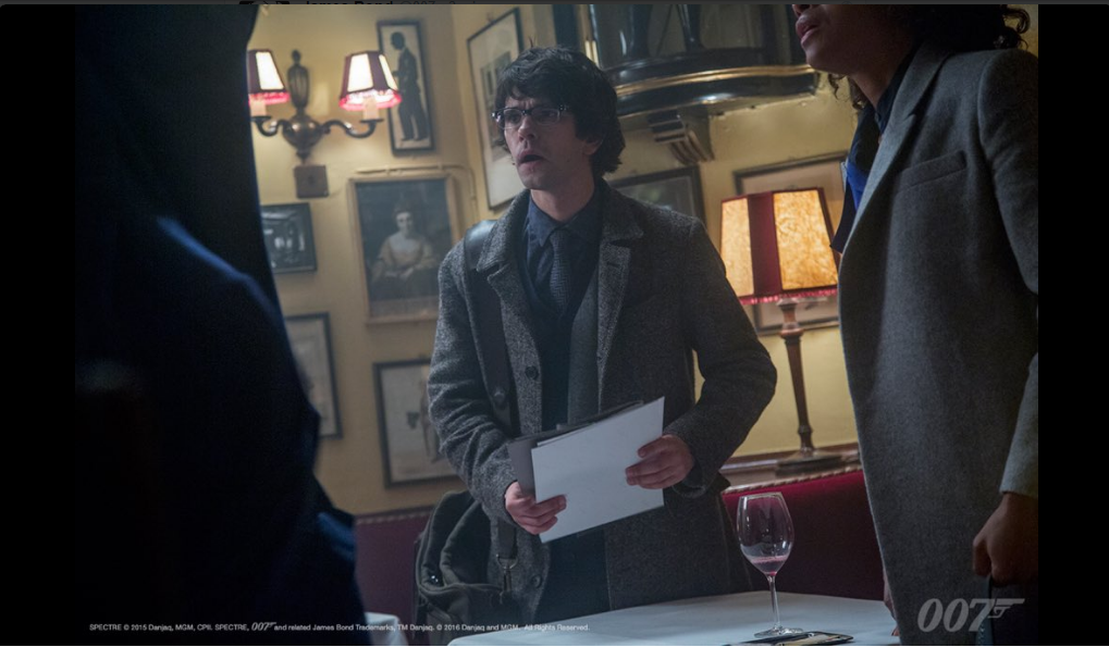 007 TRAVELERS SPECTRE scene at Rules Restaurant, London, England