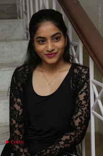 Actress Punarnavi Bhupalam Stills in Black Dress at Pittagoda Press Meet  0067