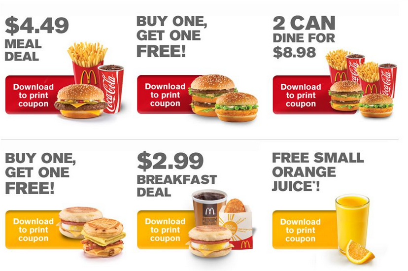 Mcdonalds Printable Coupons September 2015 Printable Coupons 2015