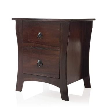 MODWAY Sheesham Wood 2 Drawer Bedside Night Stand Table for Living Room (Brown)