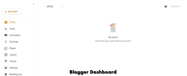 Blogger Dashboard