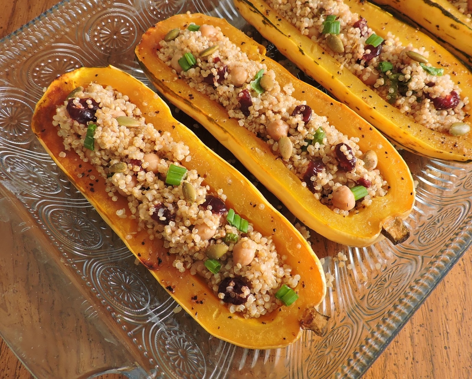 Quinoa Stuffed Squash Boats