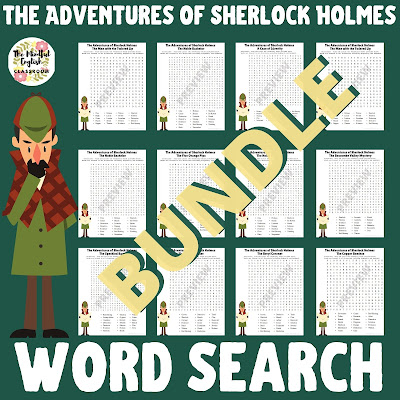 Sherlock Holmes, Lesson, Activities, Fun, Word Search, Puzzles, Printable, Print, Distance Learning, Classroom