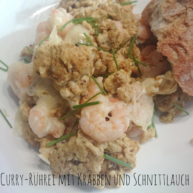 [Food] Curry-Rührei mit Krabben und Schnittlauch // Curry-Scrabled Eggs with Shrimp and wild chive