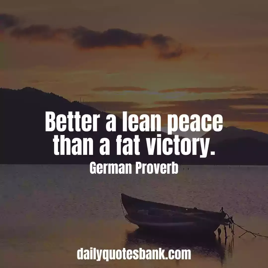 Inspiring German Proverbs About Peace Of Mind For Life Lessons