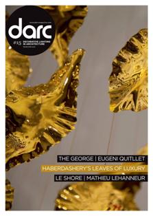 darc magazine. Decorative lighting in architecture 15 - March & April 2016 | ISSN 2052-9406 | TRUE PDF | Bimestrale | Professionisti | Architettura | Design | Illuminazione | Progettazione
darc magazine is a dedicated international magazine focused on decorative lighting design in architecture. Published five times a year, including 3d – our decorative design directory, darc delivers insights into projects where the physical form of the fixtures actively add to the aesthetic of a space. In darc magazine, as with sister title mondo*arc, our aim remains as it has always been: to focus on the best quality technology, projects and products and to hear from those on the forefront of creative design.