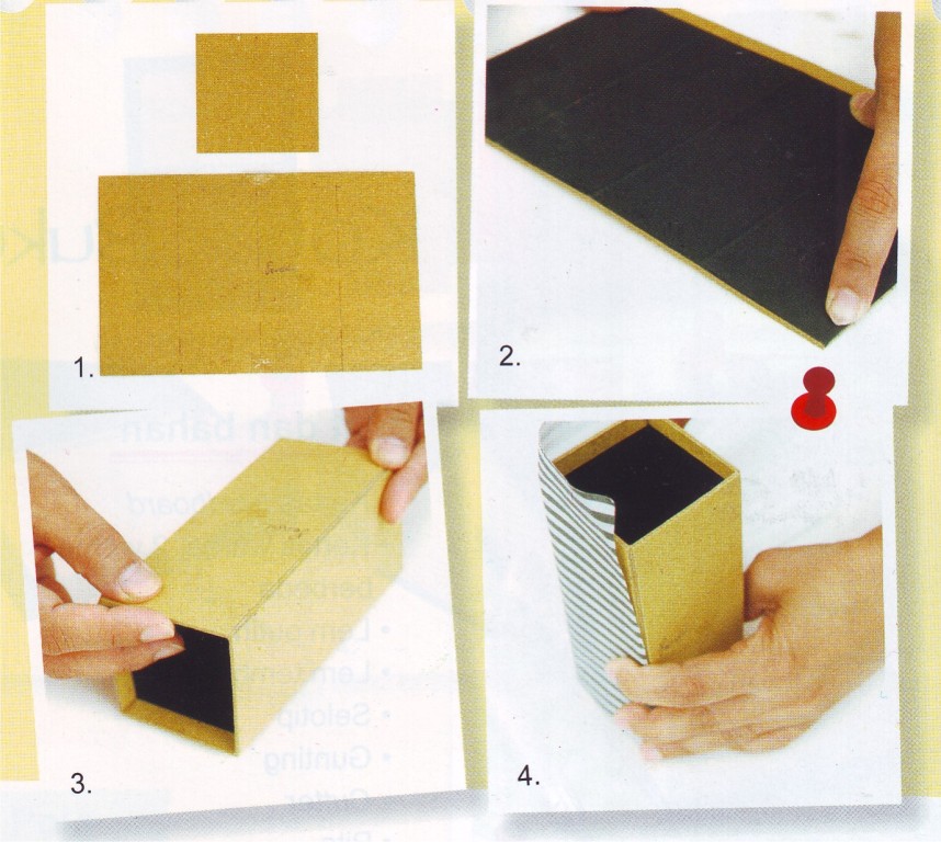 Kerajinan Kotak Pensil Cantik dari Daur Ulang Limbah