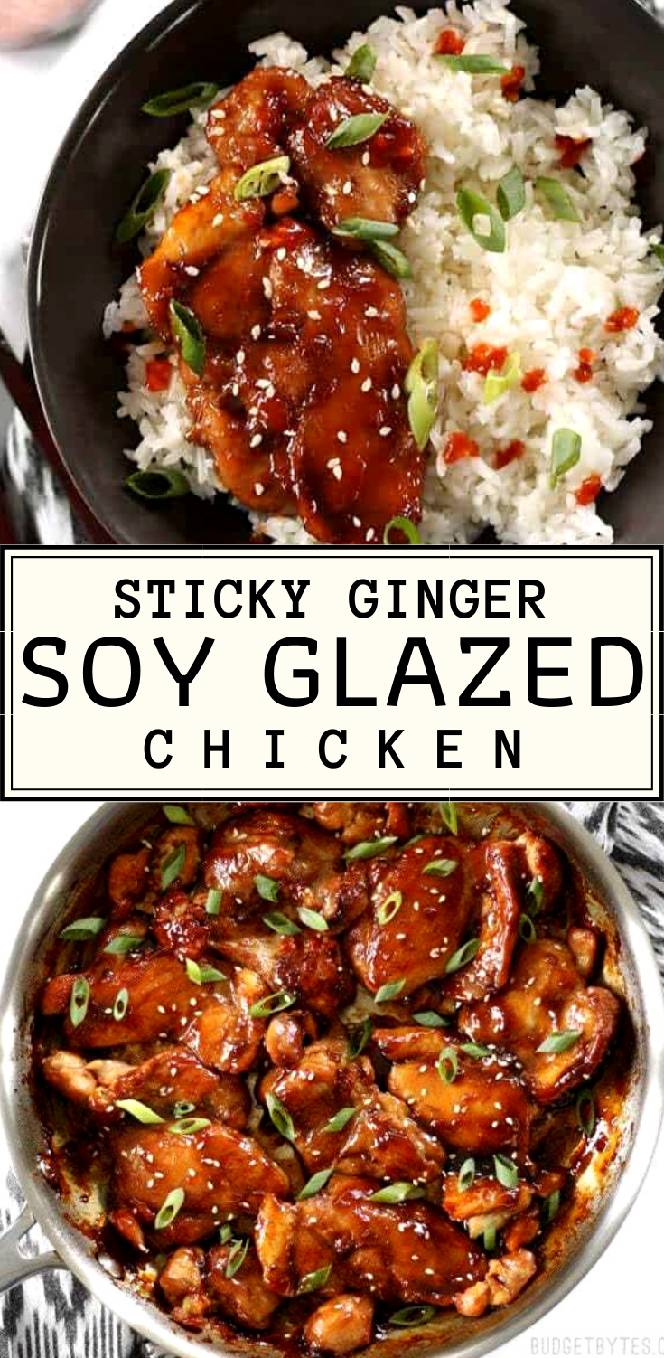 Sticky Ginger Soy Glazed Chicken
